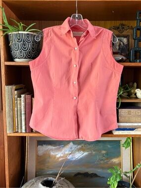 Cardon Cotton Vintage Sleeveless Button Up M